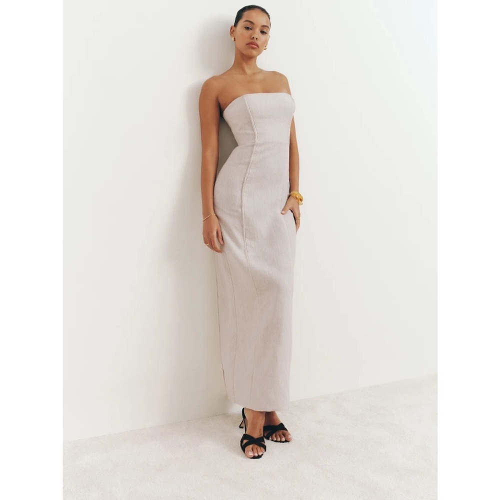 NWOT Reformation Layton Linen Dress